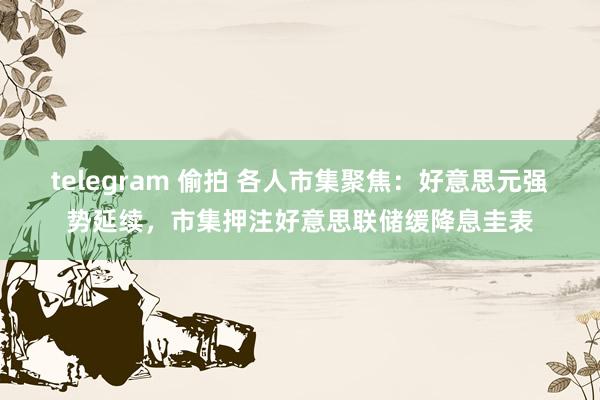 telegram 偷拍 各人市集聚焦：好意思元强势延续，市集押注好意思联储缓降息圭表