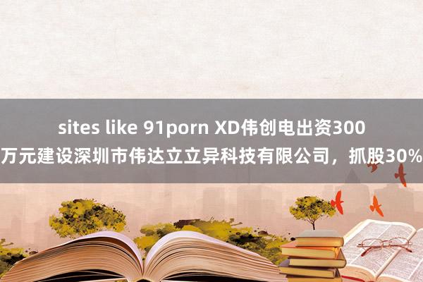 sites like 91porn XD伟创电出资300万元建设深圳市伟达立立异科技有限公司，抓股30%