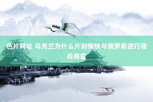 色片网址 乌克兰为什么片刻愉快与俄罗斯进行寝兵商量