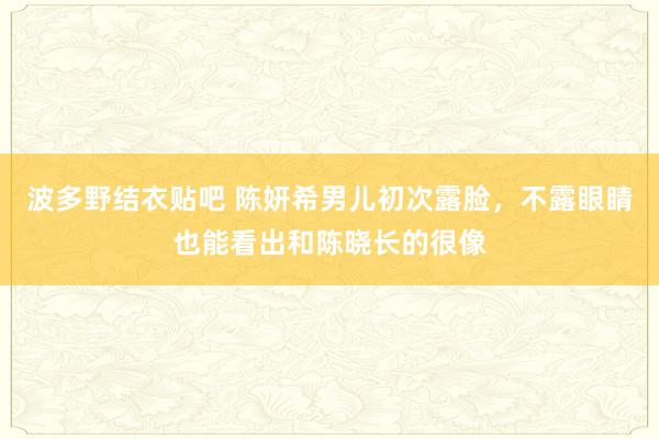 波多野结衣贴吧 陈妍希男儿初次露脸，不露眼睛也能看出和陈晓长的很像