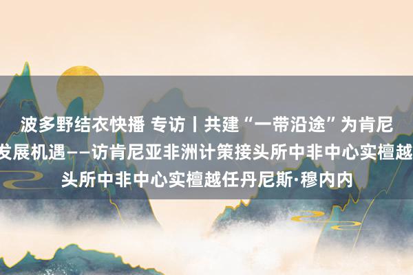 波多野结衣快播 专访丨共建“一带沿途”为肯尼亚带来前所未有发展机遇——访肯尼亚非洲计策接头所中非中心实檀越任丹尼斯·穆内内