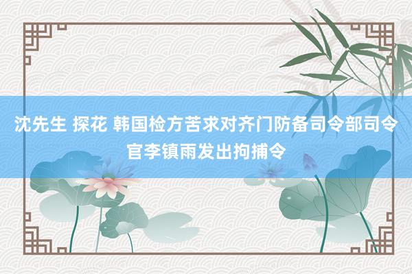 沈先生 探花 韩国检方苦求对齐门防备司令部司令官李镇雨发出拘捕令
