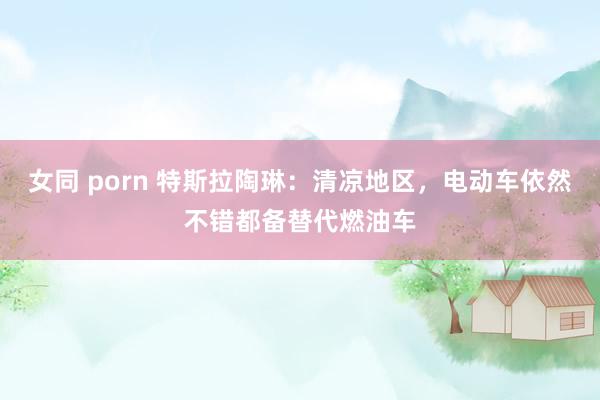 女同 porn 特斯拉陶琳：清凉地区，电动车依然不错都备替代燃油车
