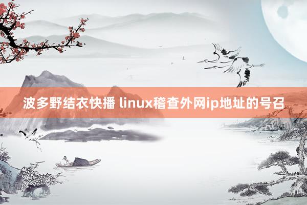 波多野结衣快播 linux稽查外网ip地址的号召