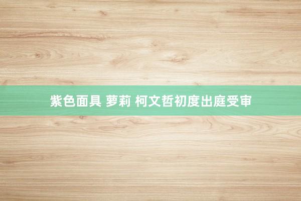紫色面具 萝莉 柯文哲初度出庭受审