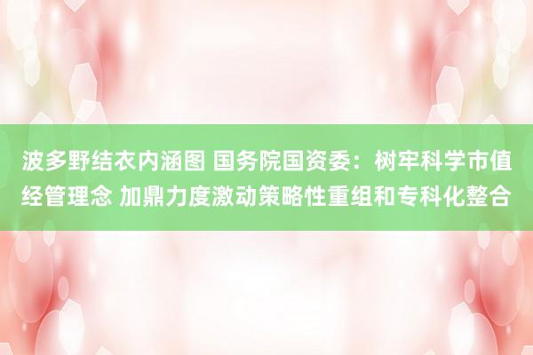 波多野结衣内涵图 国务院国资委：树牢科学市值经管理念 加鼎力度激动策略性重组和专科化整合