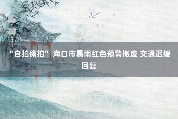 “自拍偷拍” 海口市暴雨红色预警撤废 交通迟缓回复