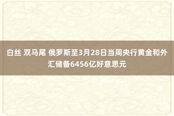 白丝 双马尾 俄罗斯至3月28日当周央行黄金和外汇储备6456亿好意思元