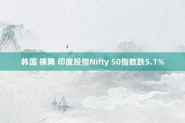 韩国 裸舞 印度股指Nifty 50指数跌5.1%