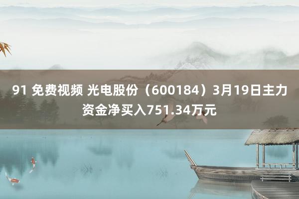 91 免费视频 光电股份（600184）3月19日主力资金净买入751.34万元
