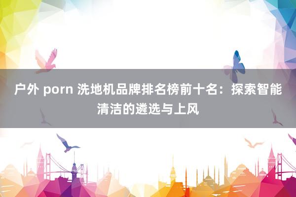 户外 porn 洗地机品牌排名榜前十名：探索智能清洁的遴选与上风