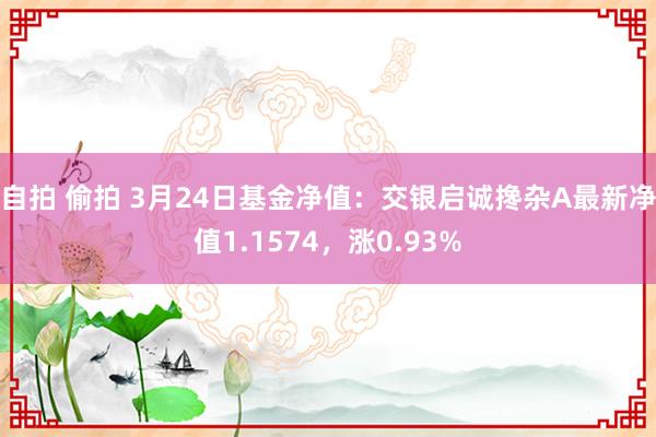 自拍 偷拍 3月24日基金净值：交银启诚搀杂A最新净值1.1574，涨0.93%