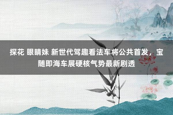 探花 眼睛妹 新世代驾趣看法车将公共首发，宝随即海车展硬核气势最新剧透