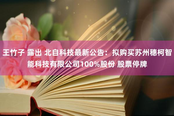 王竹子 露出 北自科技最新公告：拟购买苏州穗柯智能科技有限公司100%股份 股票停牌