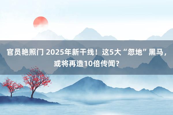 官员艳照门 2025年新干线！这5大“忽地”黑马，或将再造10倍传闻？