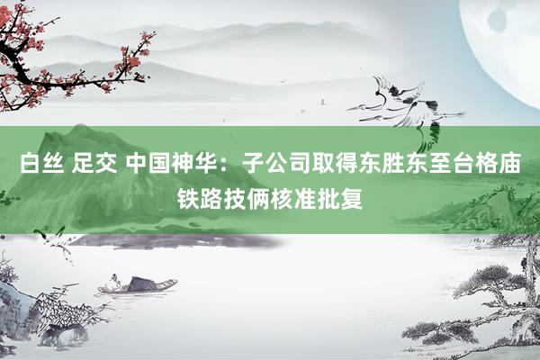 白丝 足交 中国神华：子公司取得东胜东至台格庙铁路技俩核准批复