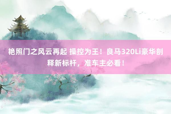 艳照门之风云再起 操控为王！良马320Li豪华剖释新标杆，准车主必看！